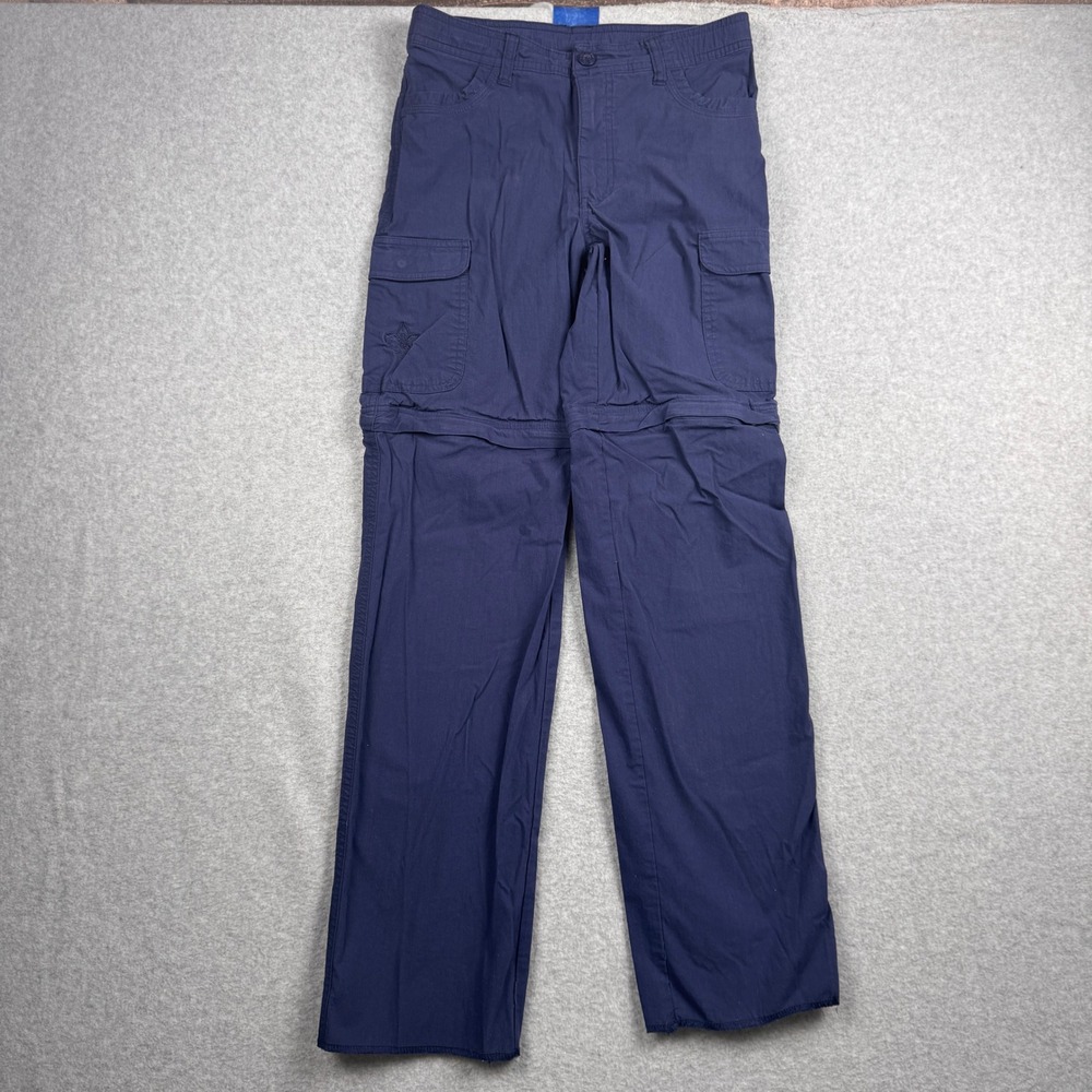 Cub Scouts BSA Uniform Pants Boys 14/16 Navy Cargo Zip Convertible Switchback